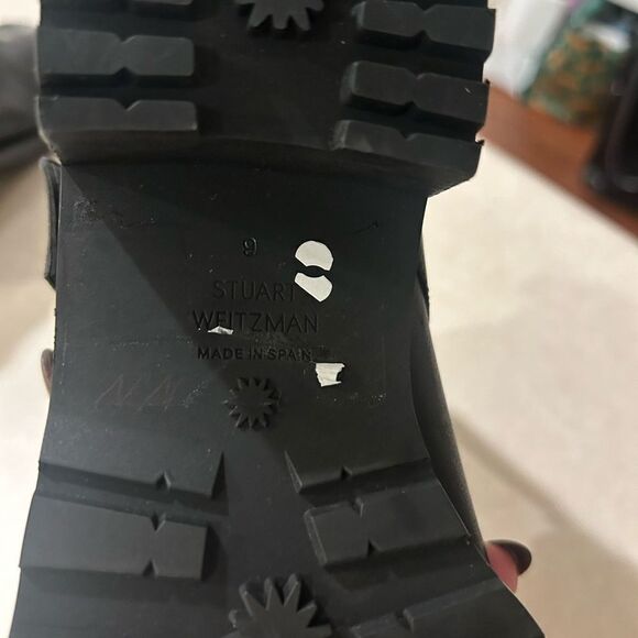 Stuart Weitzman New $595 Luxering Black Leather Bootie Size 9 - Picture 10 of 10